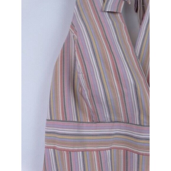 Gypsies & Moondust Juniors Dress Size 9 Pink Striped Sleevless Halter Dress - Picture 3 of 9